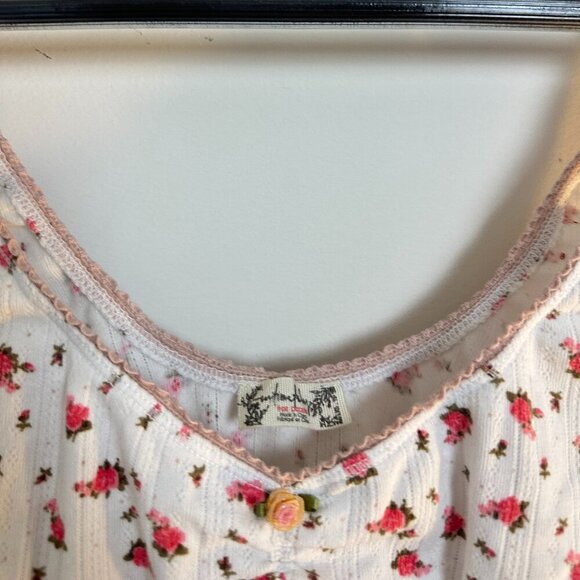 FREE PEOPLE Fresh In Love Lounge Set in Bluebird Combo Size X-Small - Picture 6 of 15